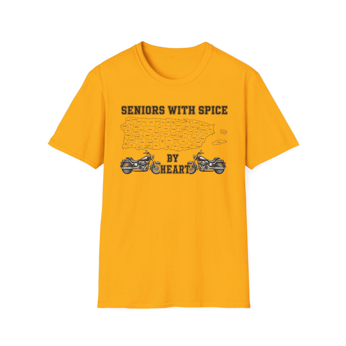 Seniors With Spice Motorcycle T‑Shirt