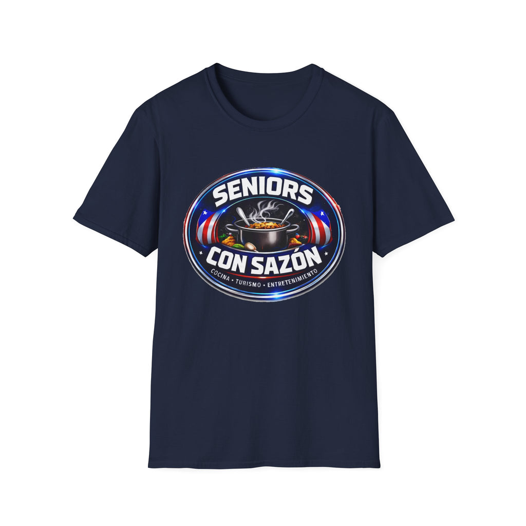 Seniors Con Sazón T-Shirt — Spanish Cooking Pride Tee