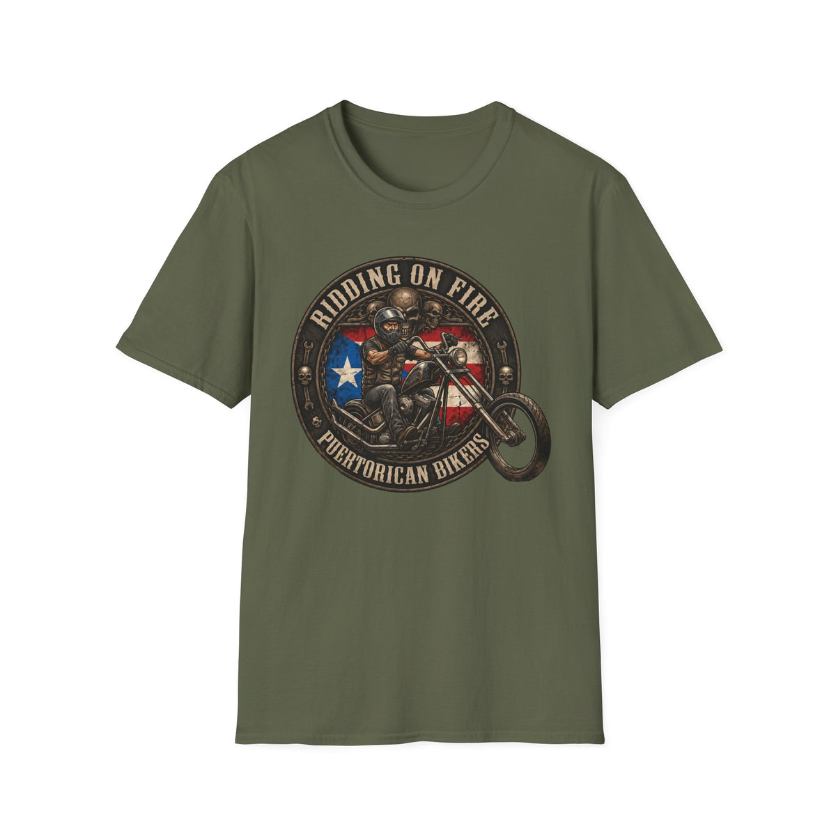 Riding On Fire Motorcycle