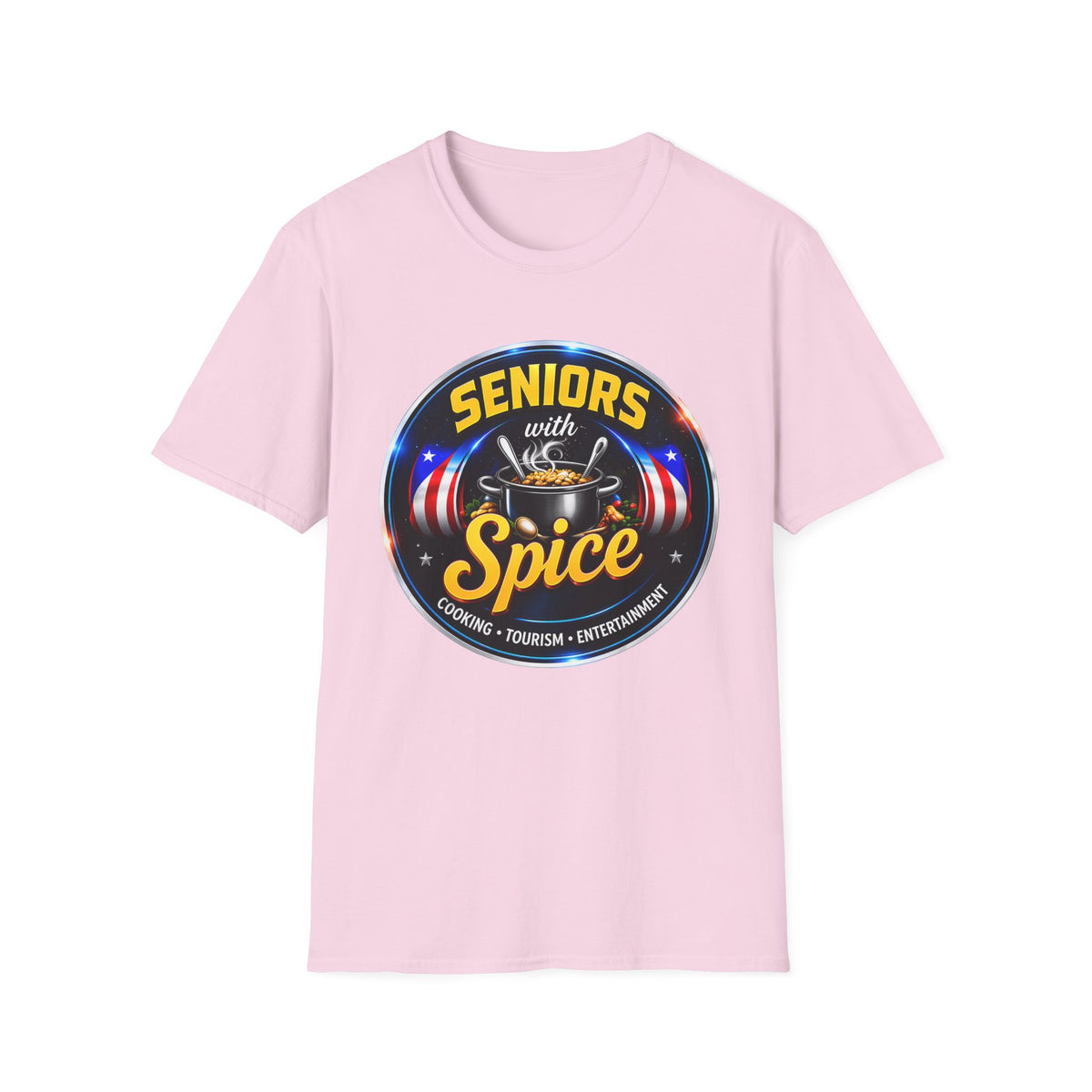 Seniors With Spice Funny Retirement/Grandparents Tee (Seniors With Spice)