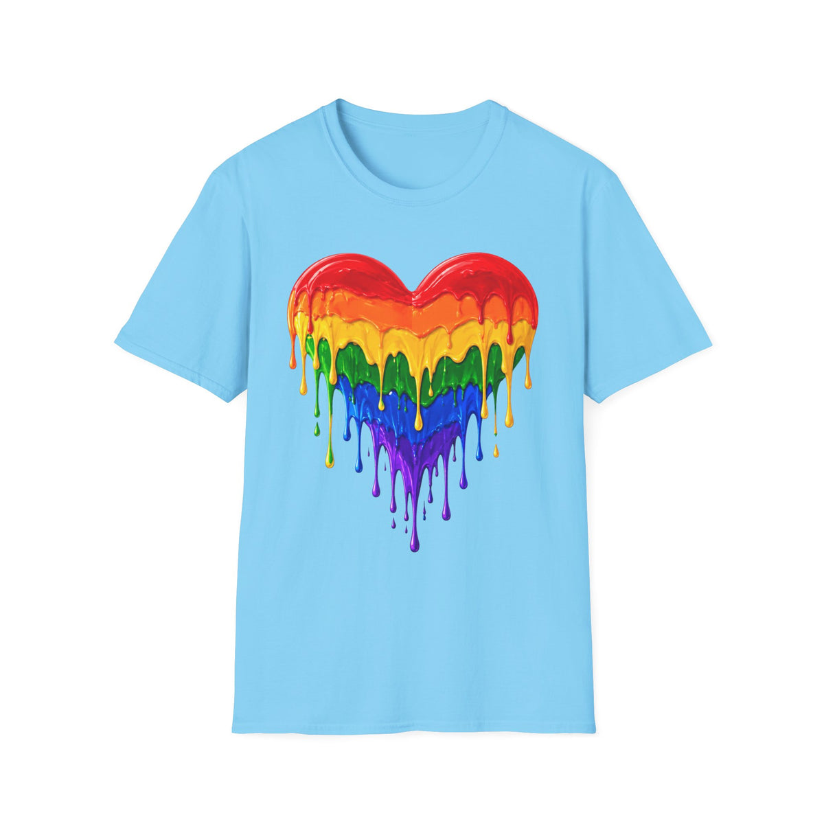 Rainbow Drip Heart T-Shirt