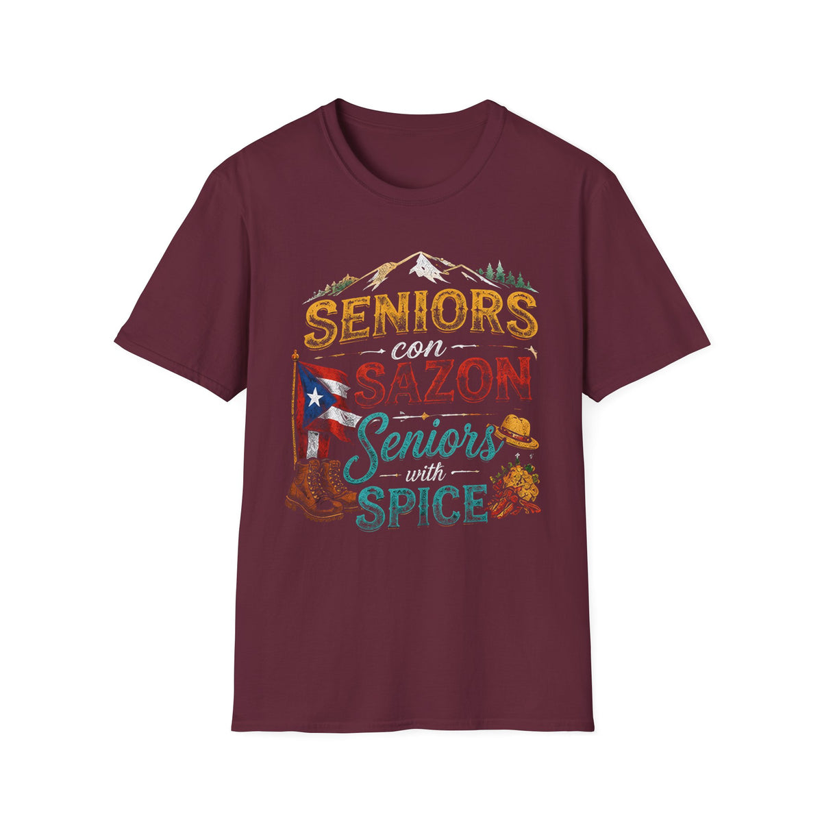 Seniors con Sazón Mountain T-Shirt