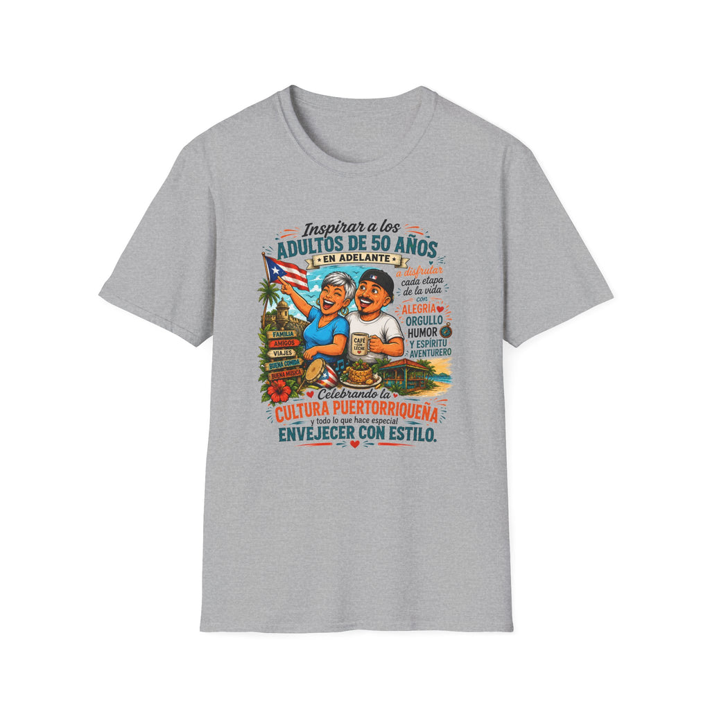Inspirar a los adultos de 50 años,  50+ Puerto Rican Pride T-Shirt