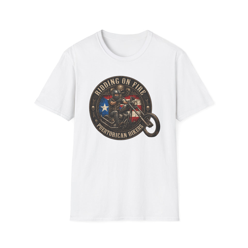 Riding On Fire Motorcycle T‑Shirt