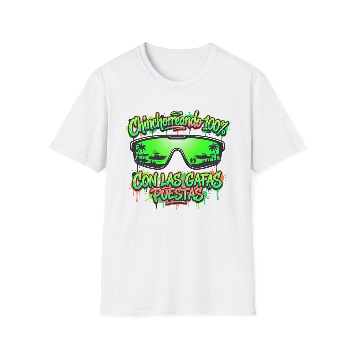 Chinchorreando 100% sunglasses graphic T-Shirt | Spanish beach vibes