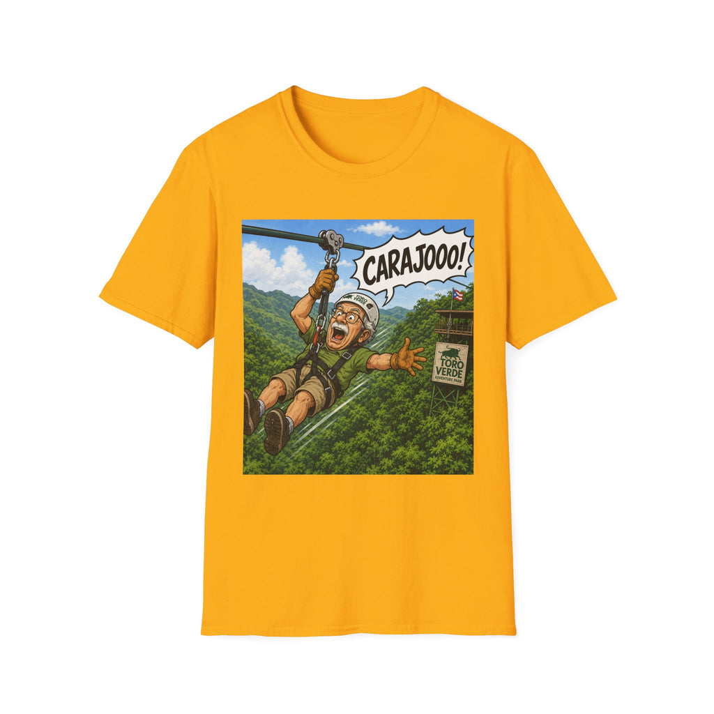 T‑Shirt — 'Carajooo!' Zipline Adventure Graphic Tee