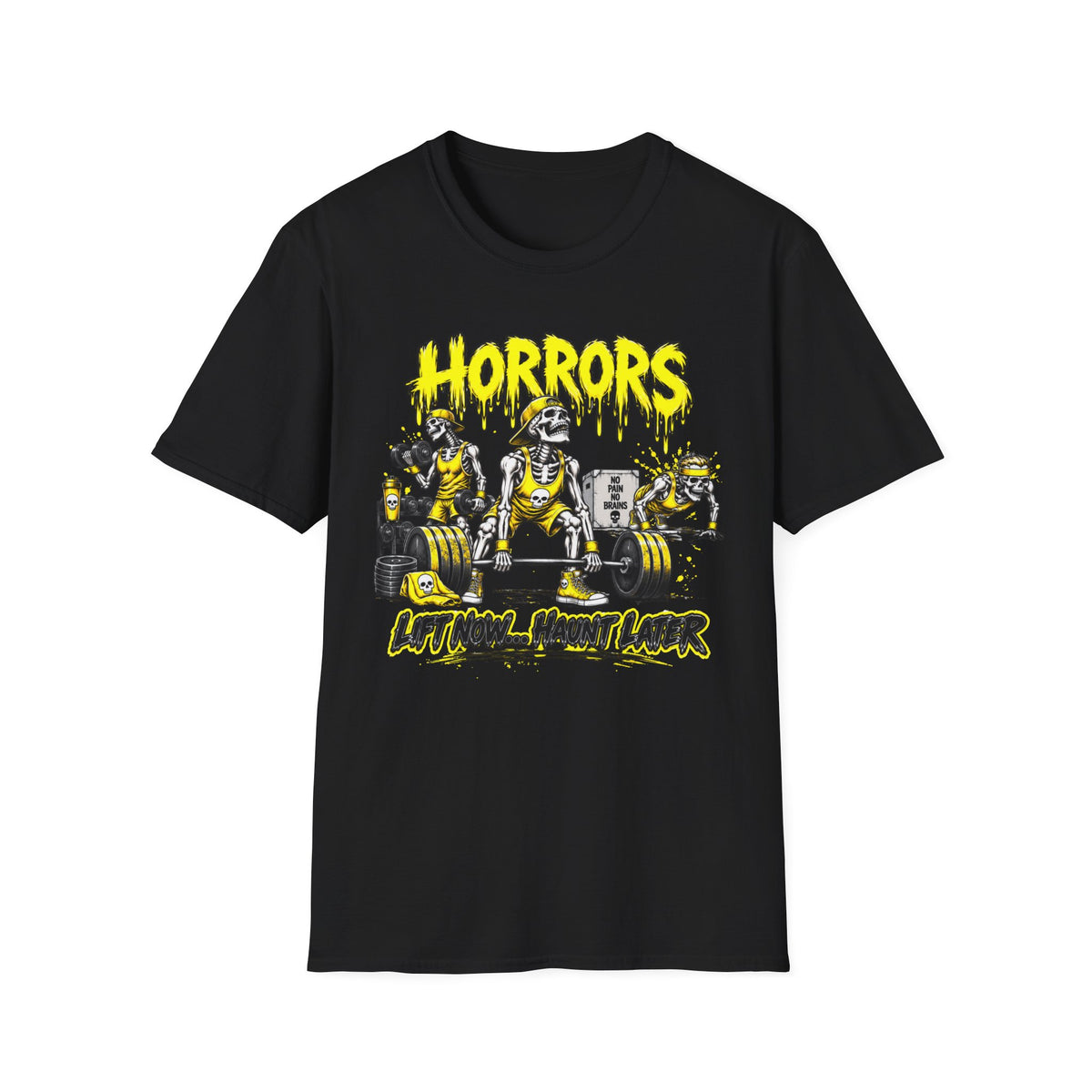 Horrors Weightlifting Skeletons T-Shirt