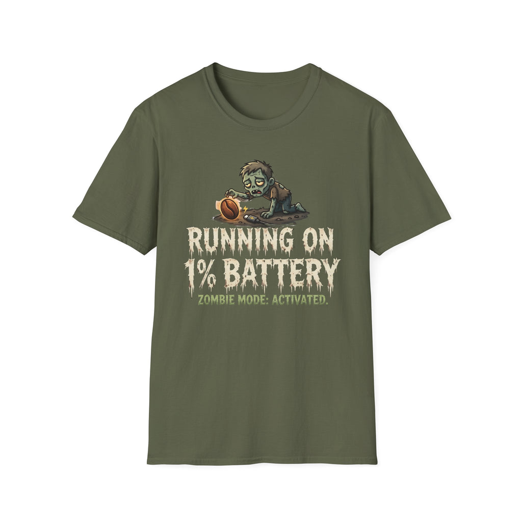 Running On 1% Battery T-Shirt