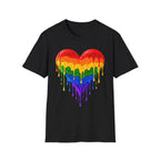 Rainbow Drip Heart T-Shirt