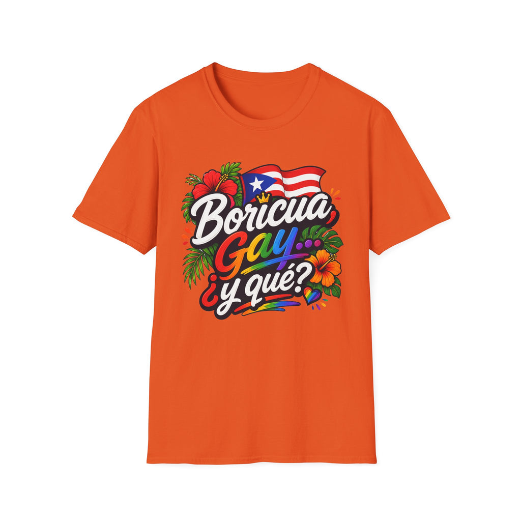 Boricua Gay Y Que Puerto Rican Pride Rainbow T-Shirt