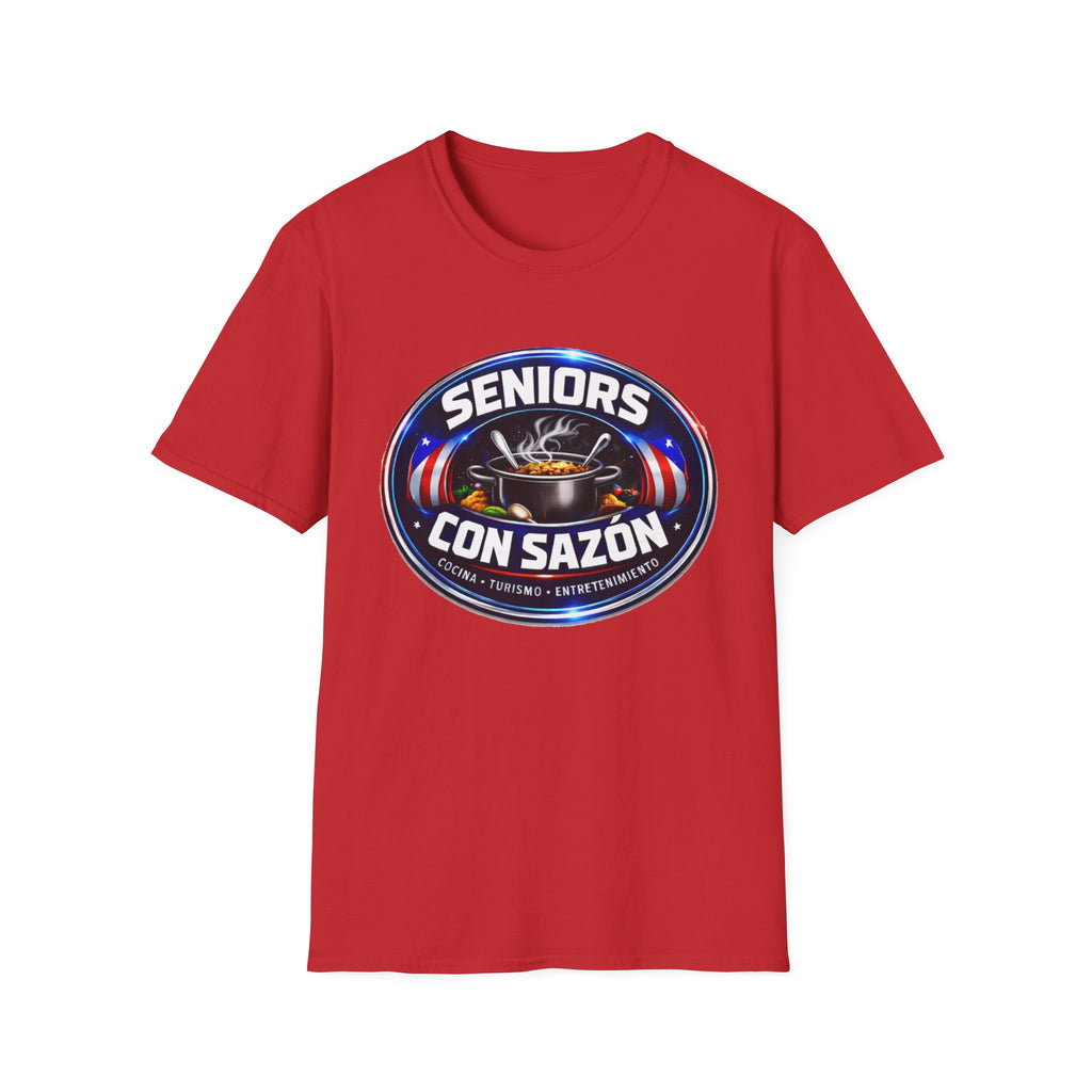 Seniors Con Sazón T-Shirt — Spanish Cooking Pride Tee