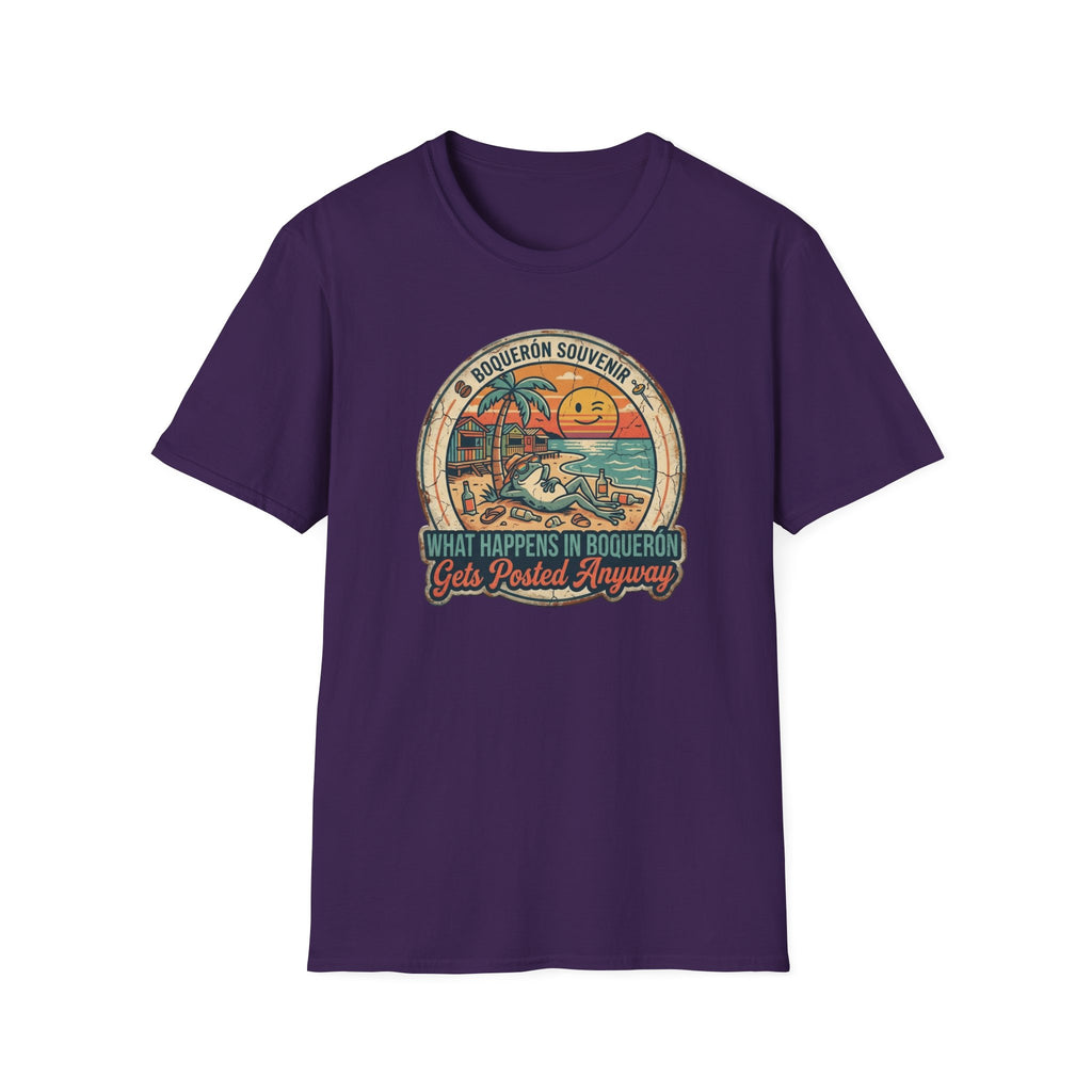Vintage Beach Sunset “Boquerón Souvenir” T-Shirt