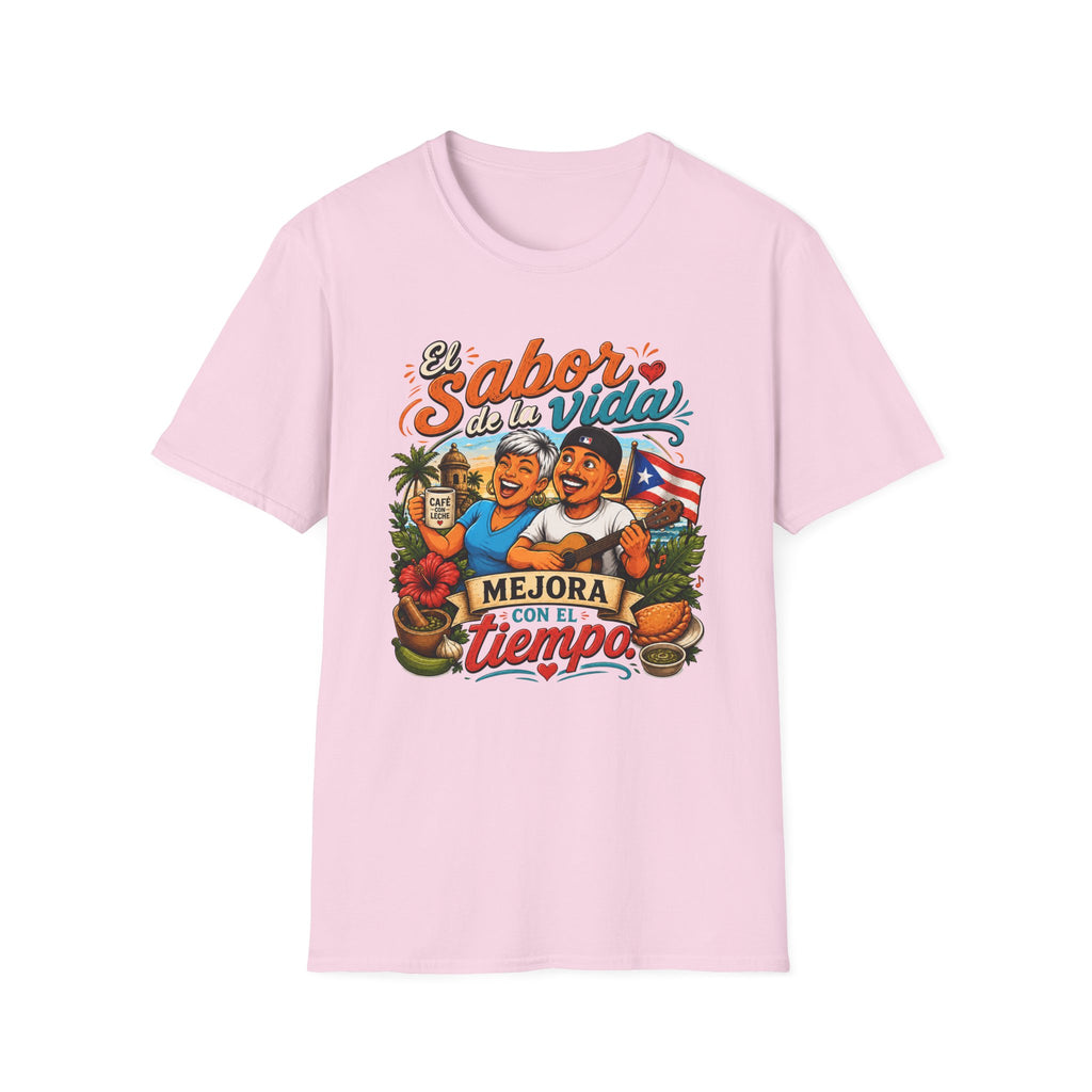 "El Sabor de la Vida Mejora Con Tiempo" Puerto Rican Pride T-Shirt