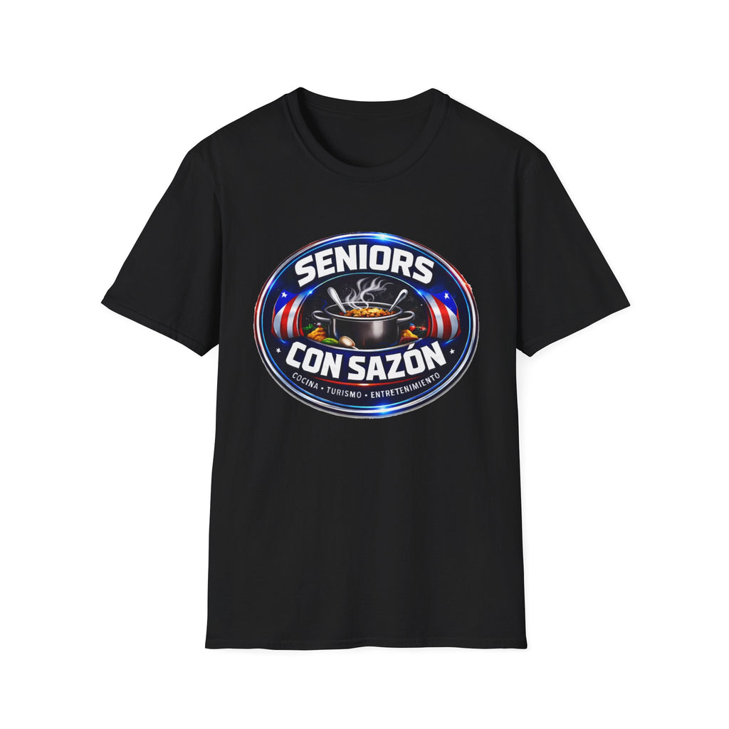 Seniors Con Sazón T-Shirt — Spanish Cooking Pride Tee