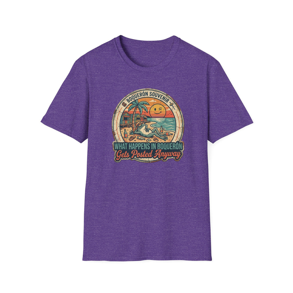 Vintage Beach Sunset “Boquerón Souvenir” T-Shirt