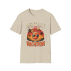 Mentally On Vacation T-Shirt — Tropical Palm Sunset Drink Graphic Tee
