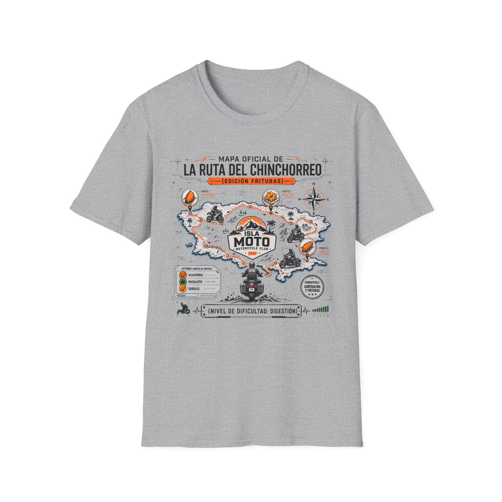 Mapa Oficial La Ruta Del Chinchorreo Moto Clear Background T-Shirt