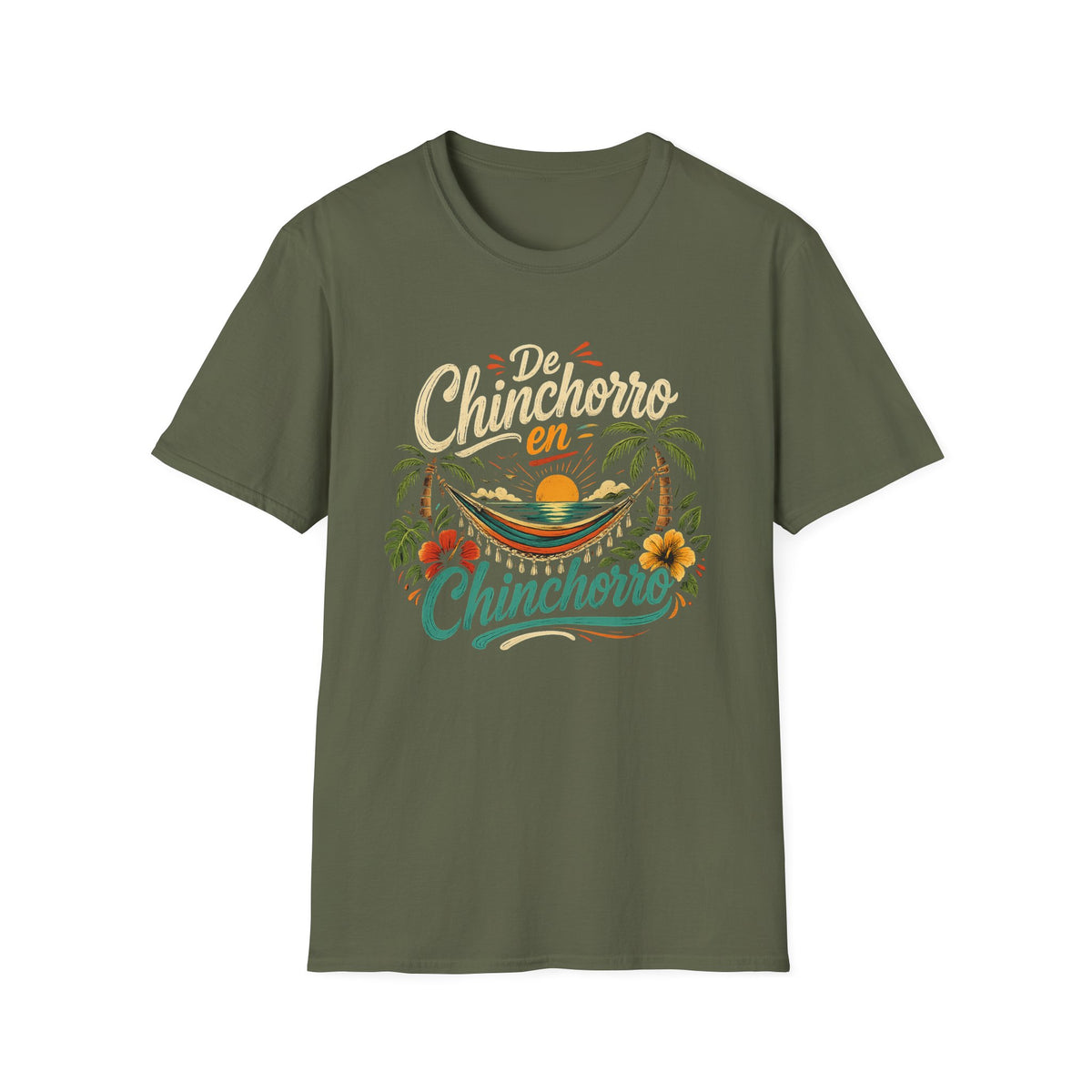 Chinchorro en Chinchorro T-Shirt — Tropical Hammock Sunset Tee