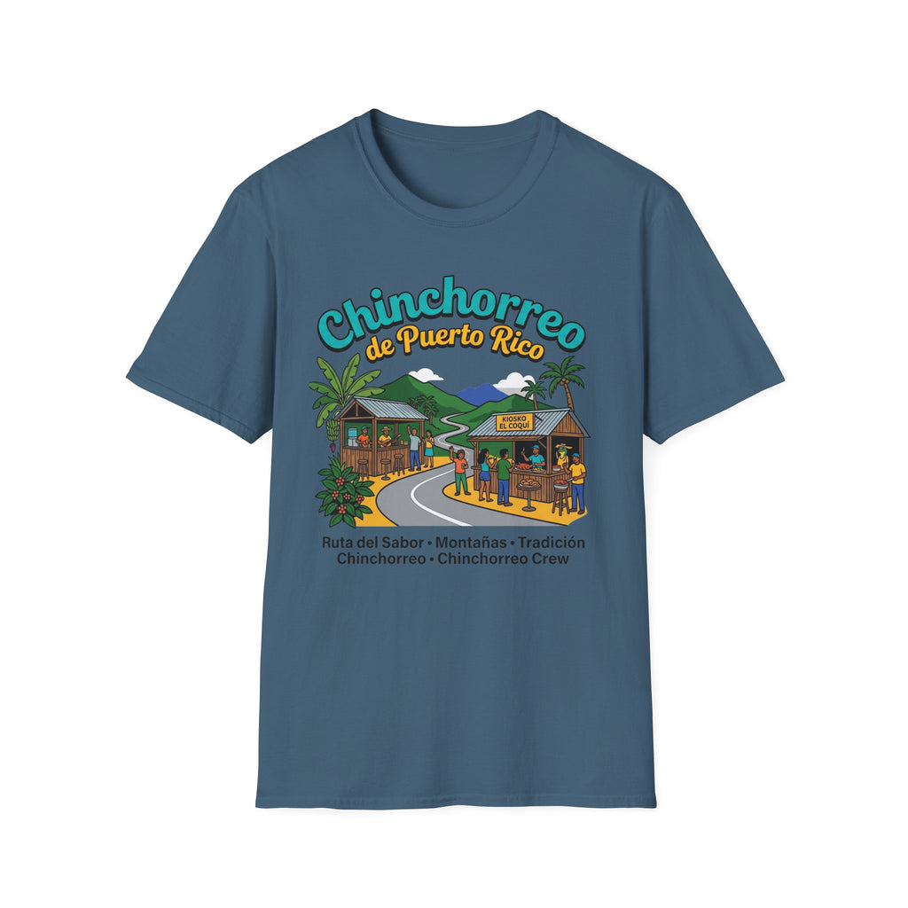 Chinchorreo de Puerto Rico Vintage Island Food Crawl T-Shirt